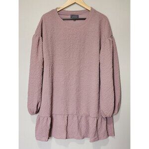 Hudson Gray Womens Dress Size Medium Mauve Pink Long Sleeve Boho Mini Dress